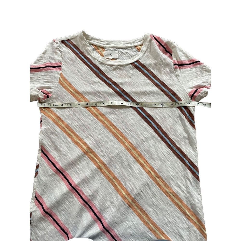 Lou & Grey Slub Knit Midi Dress Cream Stripe‎ size medium - Picture 9 of 14
